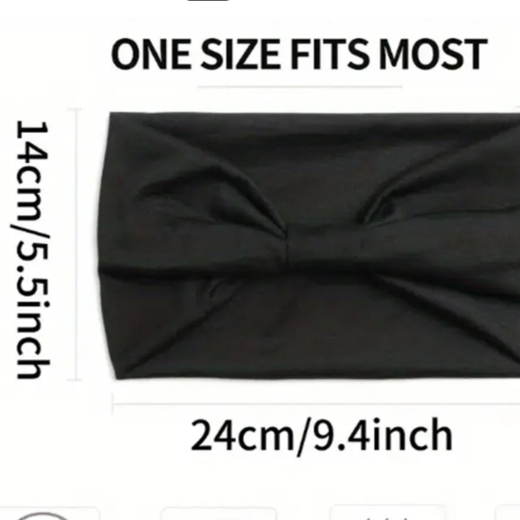 NEW! Boho no slip knotted headband in Black - Picture 2 of 3